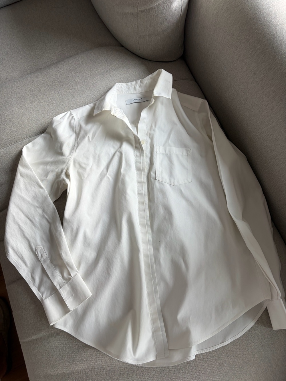 Foxcroft Ivory Long-Sleeve Button-Down Shirt